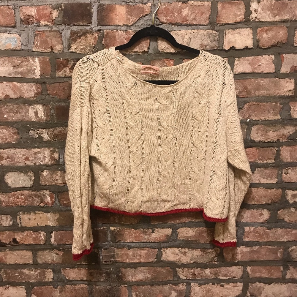 Cropped Loose Knit Sweater